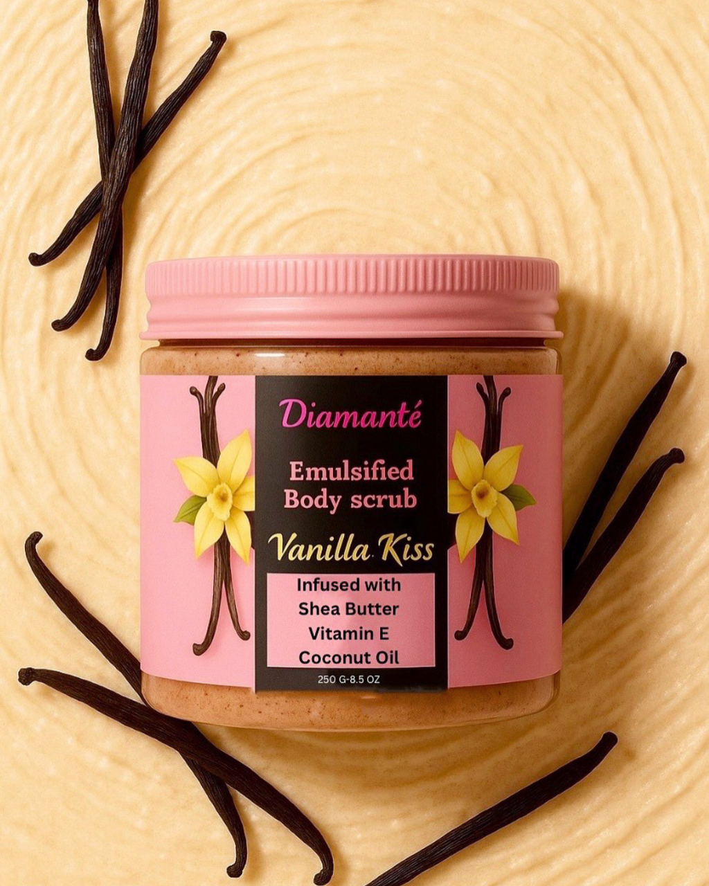 Emulsified Vanilla-Kiss Body Scrub